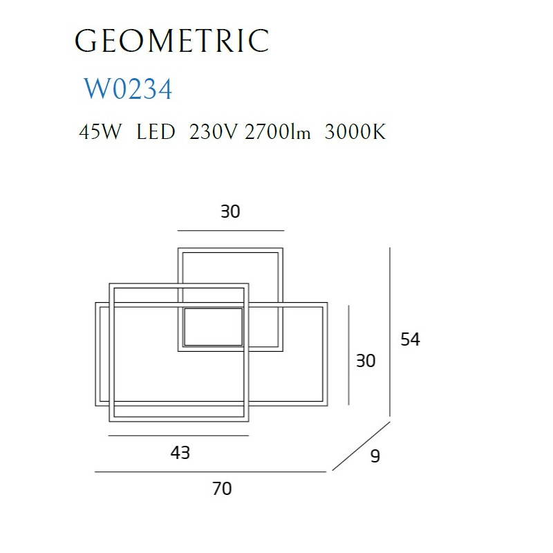 MAXLIGHT W0234 KINKIET LED GEOMETRIC BIAŁY - NOWY 