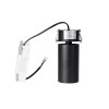MAXLIGHT H0127 LAMPA SUFITOWA HALO D BLACK PODTYNKOWA
