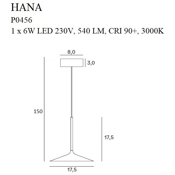 MAXLIGHT P0456 LAMPA WISZĄCA HANA CZARNA