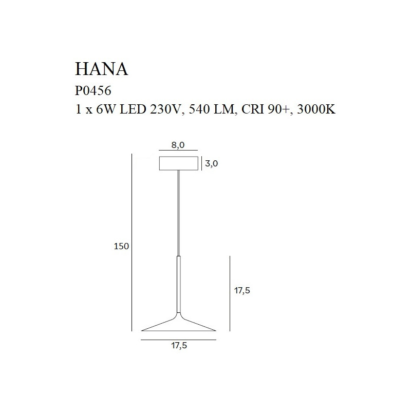 MAXLIGHT P0456 LAMPA WISZĄCA HANA CZARNA