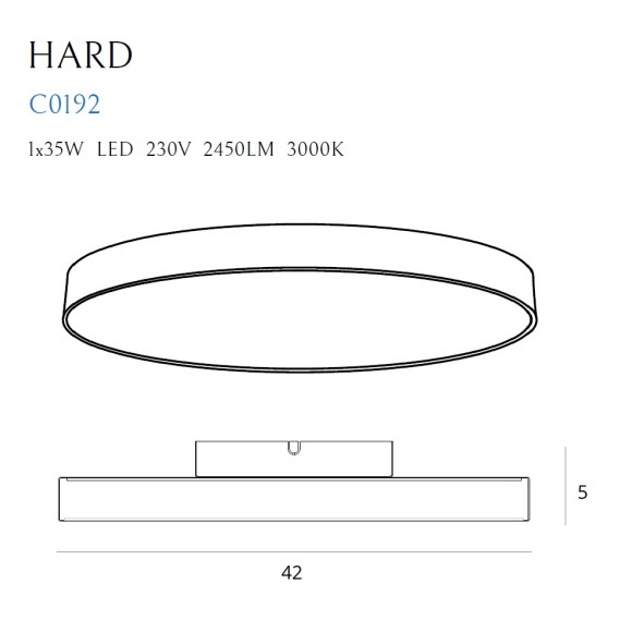 MAXLIGHT C0232 LAMPA SUFITOWA HARD STEROWANA Z APLIKACJI TUYA