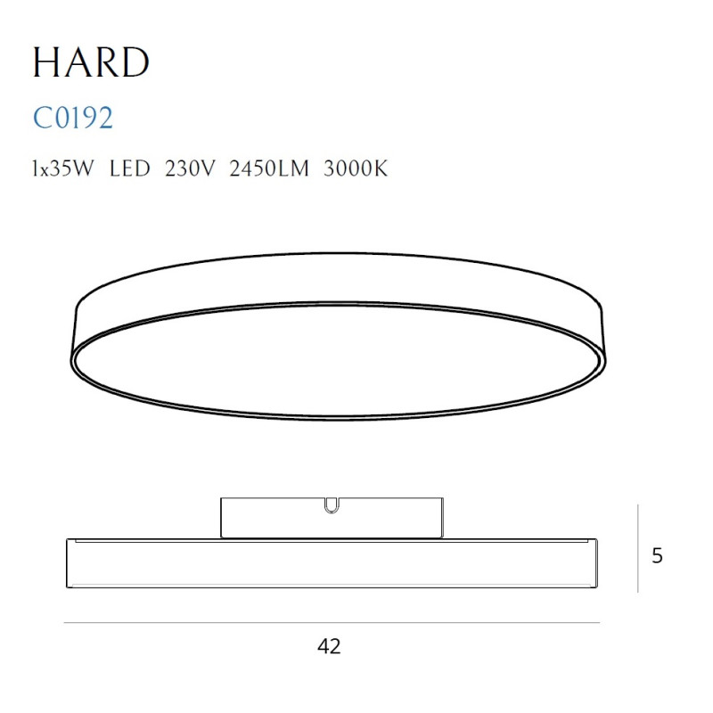 MAXLIGHT C0232 LAMPA SUFITOWA HARD STEROWANA Z APLIKACJI TUYA