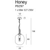 MAXLIGHT P0297 LAMPA WISZĄCA HONEY AMBER