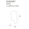 MAXLIGHT W0071 KINKIET KAKADU CZERWONY