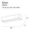 MAXLIGHT W0225 KINKIET KROM LED MAŁY