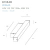 MAXLIGHT W0264 KINKIET LINEAR IP44 BLACK, 18W 4000K ŚCIEMNIALNY