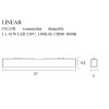 MAXLIGHT C0124D LAMPA SUFITOWA LINEAR WHITE 18W 4000K ŚCIEMNIALNA