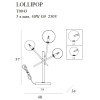 MAXLIGHT T0043 LAMPA STOŁOWA LOLLIPOP BLACK