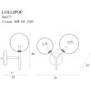 MAXLIGHT W0277 KINKIET LOLLIPOP BLACK