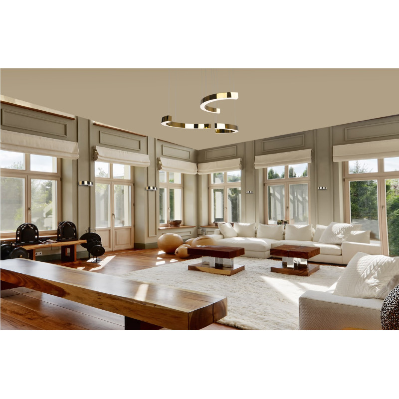 MAXLIGHT P0394D LAMPA WISZĄCA LOTUS 40W ZŁOTA ŚCIEMNIALNA