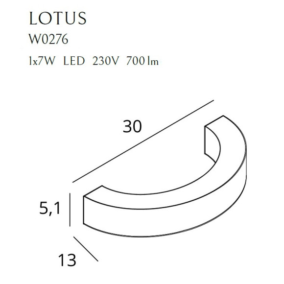 MAXLIGHT W0359 KINKIET LOTUS 7W BRUSHED BRONZE MAXLIGHT W0359 KINKIET LOTUS 7W BRUSHED BRONZE