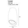 MAXLIGHT C0158 LAMPA SUFITOWA LOVE BIAŁY