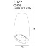 MAXLIGHT C0159 LAMPA SUFITOWA LOVE CZARNY