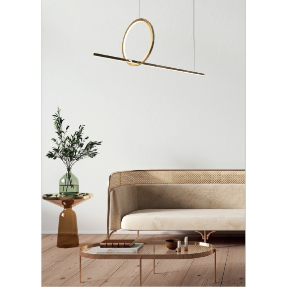 MAXLIGHT P0390 LAMPA WISZĄCA LOZANNA 18W ZŁOTA