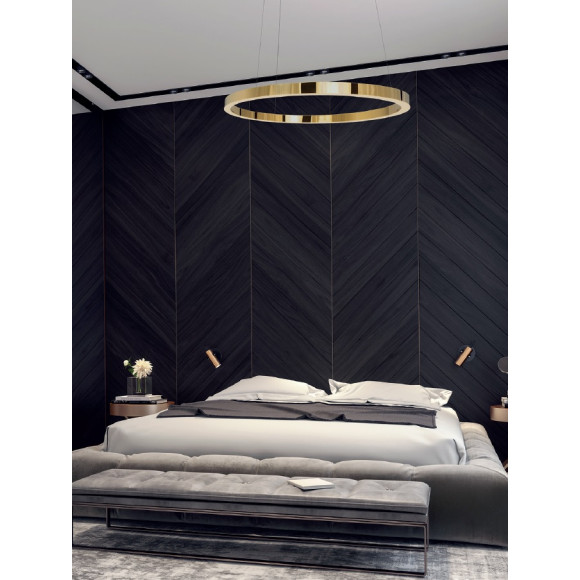 MAXLIGHT P0370D LAMPA WISZĄCA LUXURY 110 CM ZŁOTA ŚCIEMNIALNA