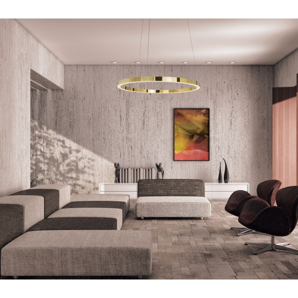 MAXLIGHT P0370D LAMPA WISZĄCA LUXURY 110 CM ZŁOTA ŚCIEMNIALNA