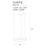 MAXLIGHT P0377D LAMPA WISZĄCA LUXURY 40 CM ZŁOTA ŚCIEMNIALNA