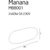 MAXLIGHT 8001R KINKIET MANANA CZERWONY 1x100W R7S