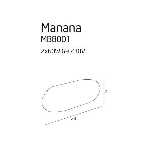 MAXLIGHT 8001R KINKIET MANANA CZERWONY 1x100W R7S