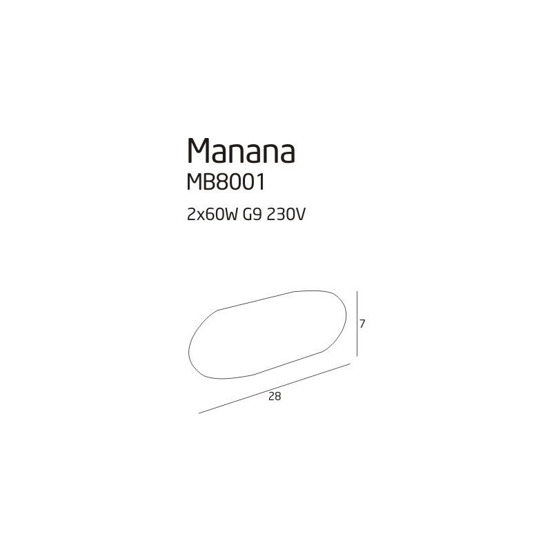 MAXLIGHT 8001R KINKIET MANANA CZERWONY 1x100W R7S