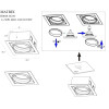 MAXLIGHT H0048 OPRAWA WPUSTOWA MATRIX I CZARNA AR111 GU10 230V