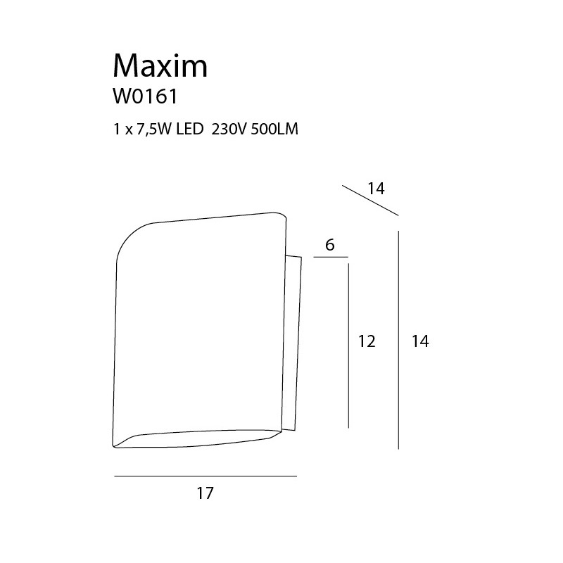 MAXLIGHT W0161 KINKIET MAXIM
