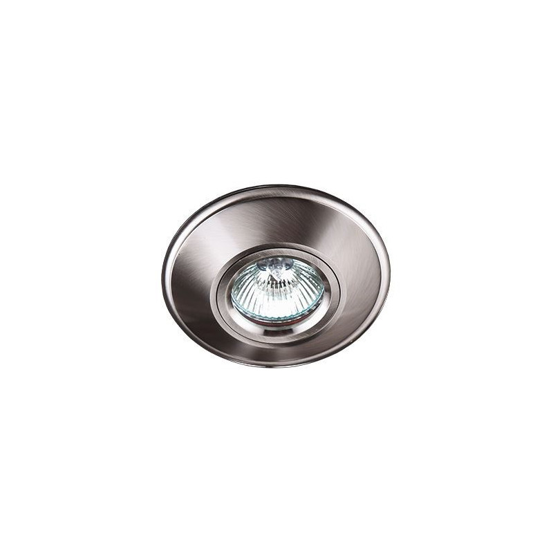 MAXLIGHT H0028 OPRAWA WPUSTOWA METALOWA OKRAGŁA, METAL SZCZOTKOWANY, GU5.3