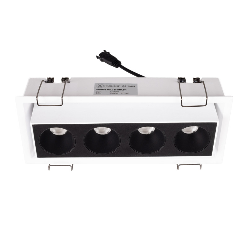 MAXLIGHT H180.04 OPRAWA WPUSTOWA MODULAR, DO SKOMPLETOWANIA Z MODUŁEM HM180 I TRAFO HT180







