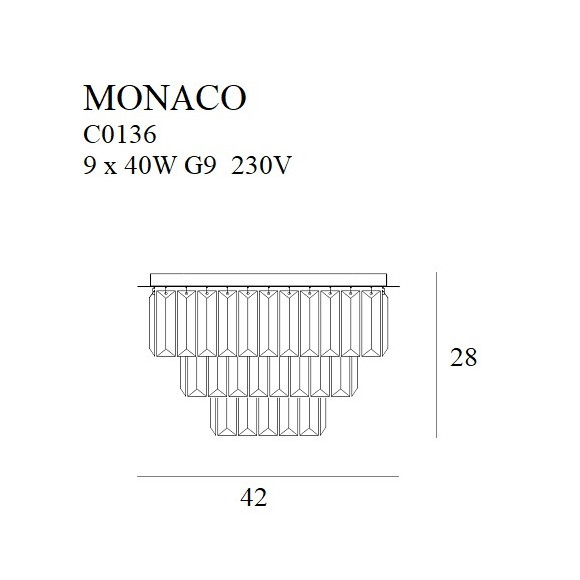 MAXLIGHT C0136 PLAFON MONACO Ø 42 cm MAXLIGHT C0136 PLAFON MONACO Ø 42 cm