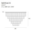 MAXLIGHT C0137 PLAFON MONACO Ø 60 cm