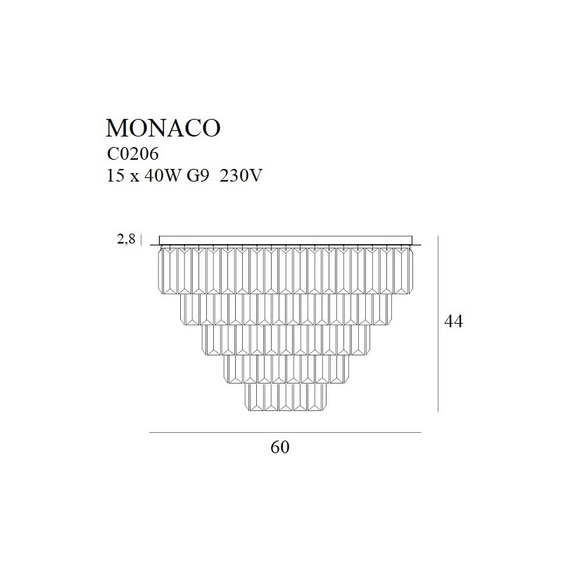 MAXLIGHT C0206 PLAFON MONACO ZŁOTY Ø 60 cm
