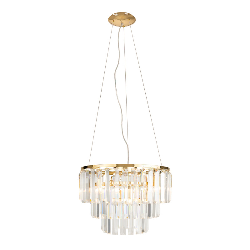 MAXLIGHT P0423 LAMPA WISZĄCA MONACO ZŁOTA Ø 42 cm