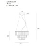 MAXLIGHT P0423 LAMPA WISZĄCA MONACO ZŁOTA Ø 42 cm