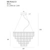 MAXLIGHT P0424 LAMPA WISZĄCA MONACO ZŁOTA Ø 60 cm