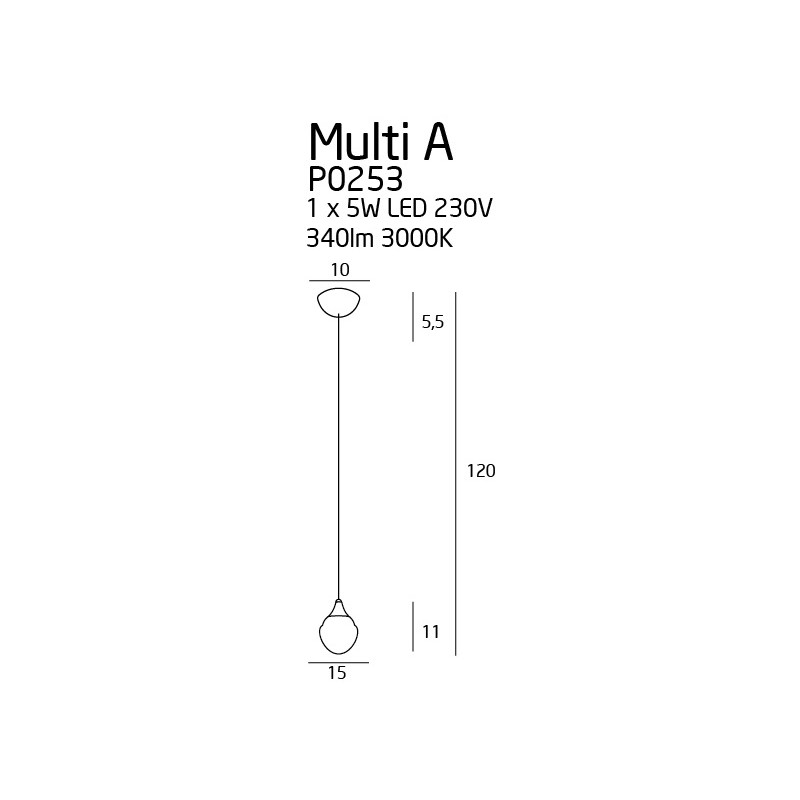 MAXLIGHT P0253 LAMPA WISZĄCA MULTI A