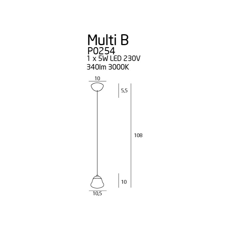 MAXLIGHT P0254 LAMPA WISZĄCA MULTI B