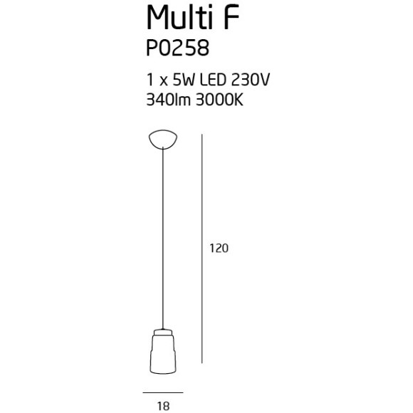 MAXLIGHT P0258 LAMPA WISZĄCA MULTI F MAXLIGHT P0258 LAMPA WISZĄCA MULTI F
